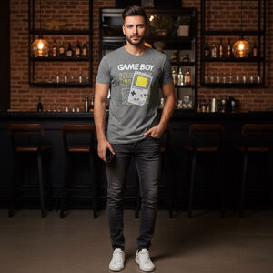 Men's Game Boy Gray Short Sleeve Tee L